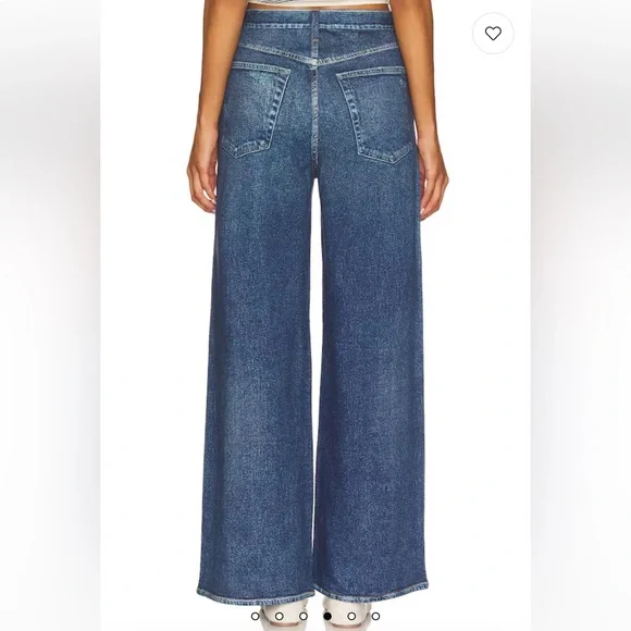 Rag & Bone Miramar Sofie Ankle Length Pants Wide Leg Cotton Terry Venice - Picture 2 of 15